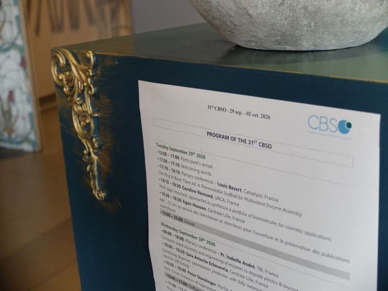 Program of the 31st CBSO listing the Catsalyze plenary conference