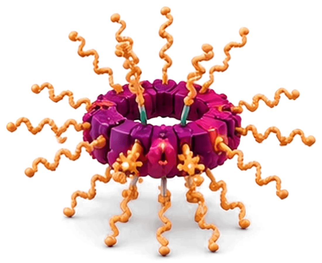 Decameric ring displaying peptide copies